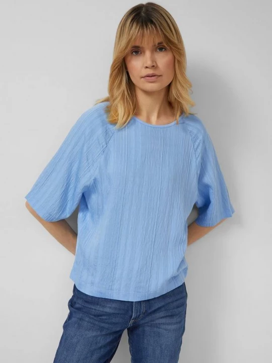 Foto van product Overhemdblouse in stoffenmix s.Oliver blauw