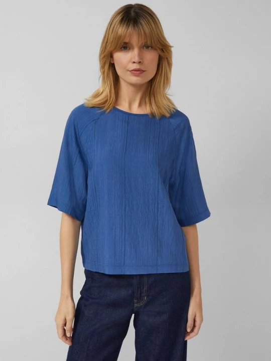 Foto van product Overhemdblouse in stoffenmix s.Oliver blauw