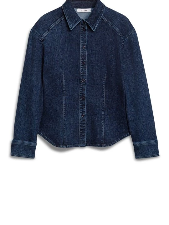 Foto van product Overhemdblouse IVY & OAK donkerblauw denim
