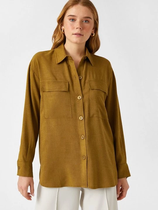 Foto van product Overhemdblouse KOTON kaki