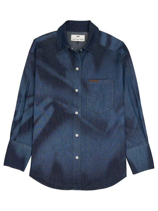 Foto van product Overhemdblouse Lee donkerblauw denim