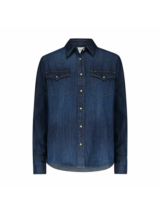 Foto van product Overhemdblouse Lee donkerblauw denim