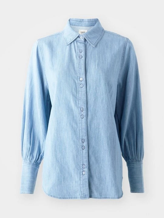 Foto van product Overhemdblouse Lee lichtblauw denim
