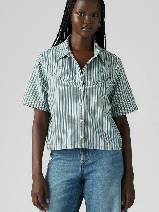 Foto van product Overhemdblouse Levi's lichtgroen gemêleerd