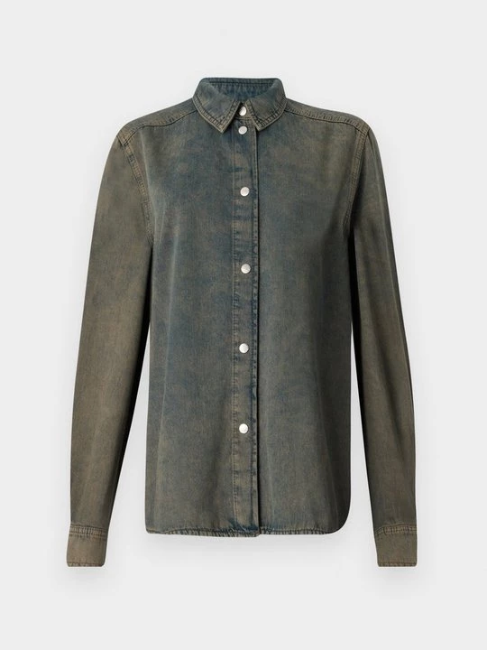 Foto van product Overhemdblouse Mads Nørgaard donkergroen