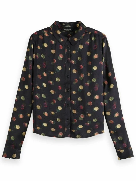 Foto van product Overhemdblouse Maison Scotch gemêleerd zwart