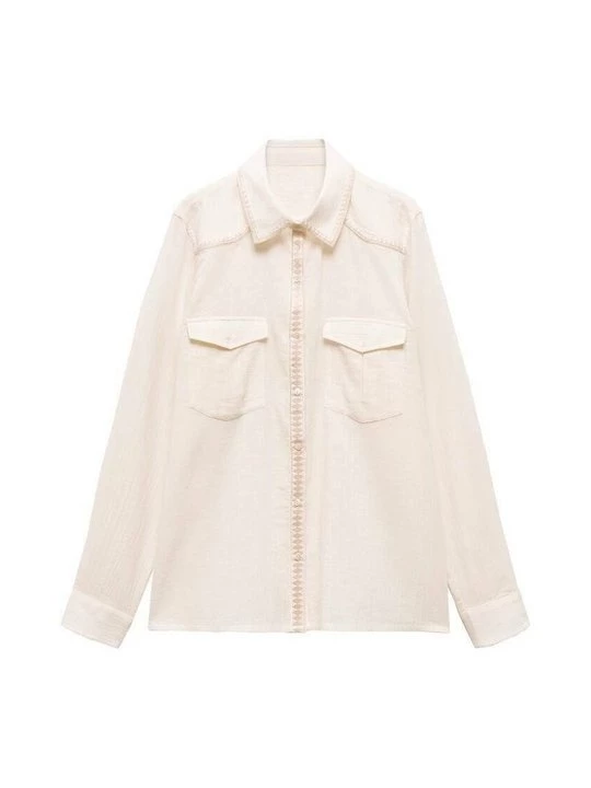 Foto van product Overhemdblouse Mango beżowy