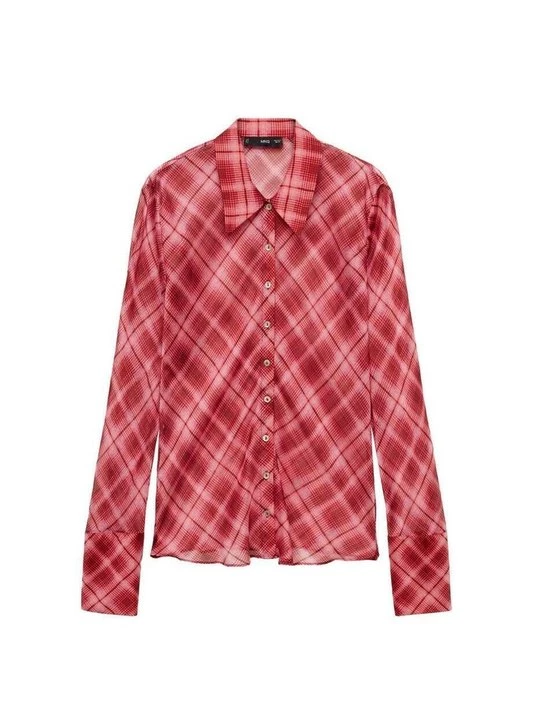 Foto van product Overhemdblouse Mango bordeauxrood
