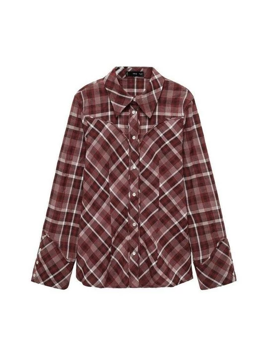 Foto van product Overhemdblouse Mango bordeauxrood