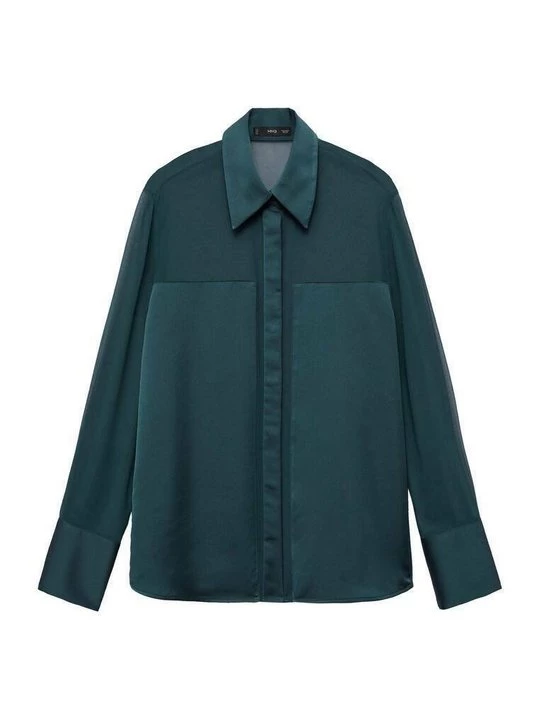 Foto van product Overhemdblouse Mango donkerblauw