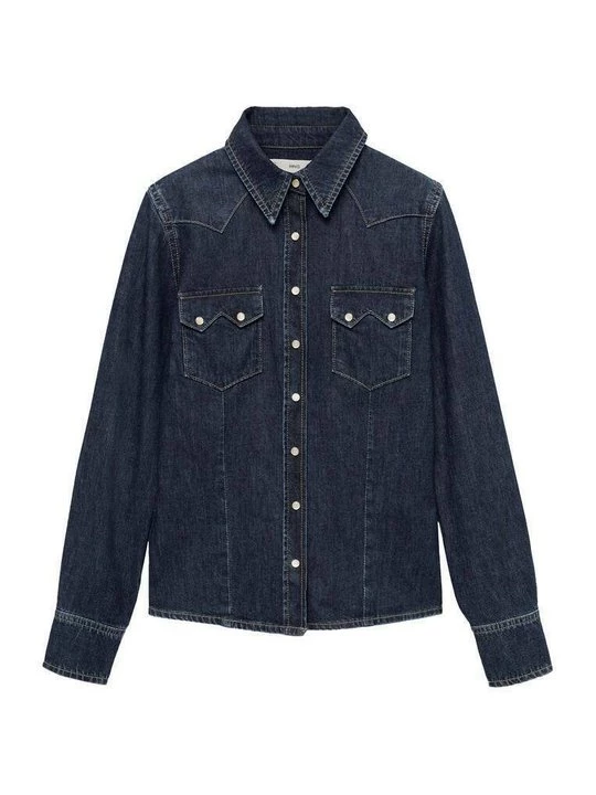 Foto van product Overhemdblouse Mango donkerblauw