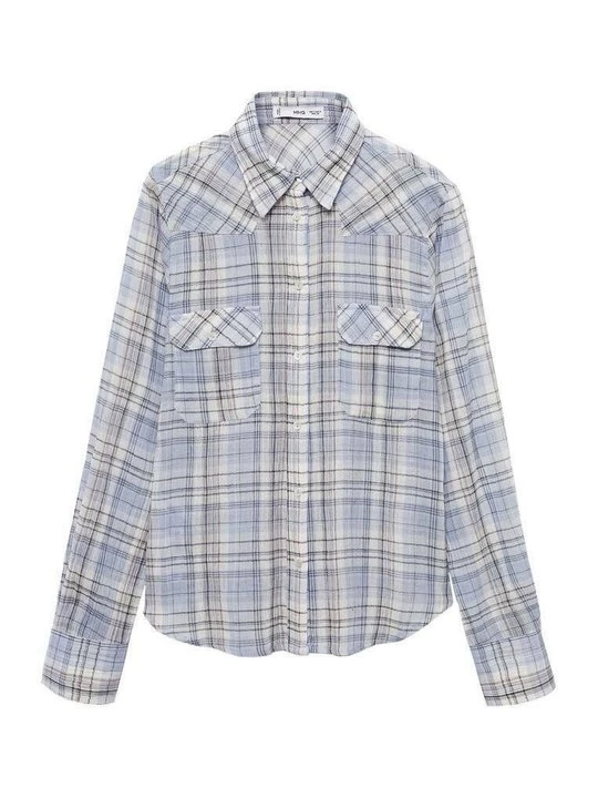 Foto van product Overhemdblouse Mango donkerblauw