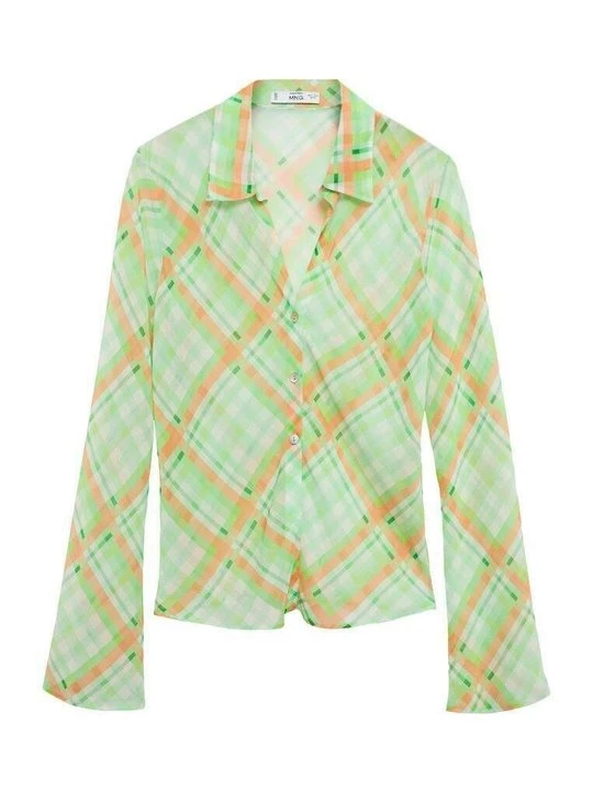 Foto van product Overhemdblouse Mango groen