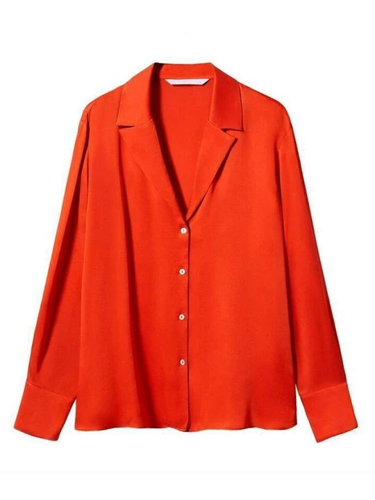 Foto van product Overhemdblouse Mango koraalrood
