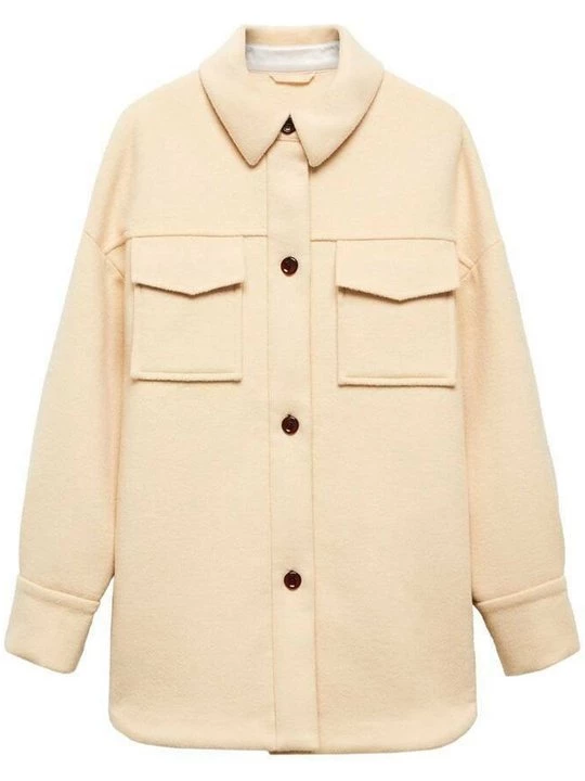 Foto van product Overhemdblouse Mango lichtgeel