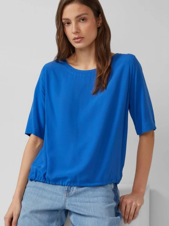 Foto van product Overhemdblouse met verstelbare zoom s.Oliver blauw