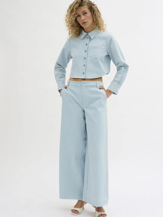 Foto van product Overhemdblouse My Essential Wardrobe lichtblauw