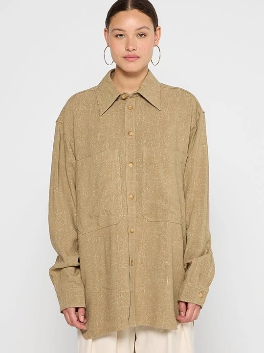 Foto van product Overhemdblouse Nanushka kaki