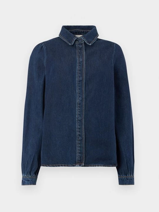 Foto van product Overhemdblouse Only donkerblauw denim