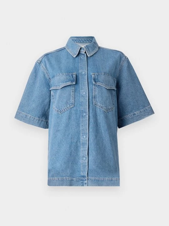 Foto van product Overhemdblouse Only lichtblauw denim