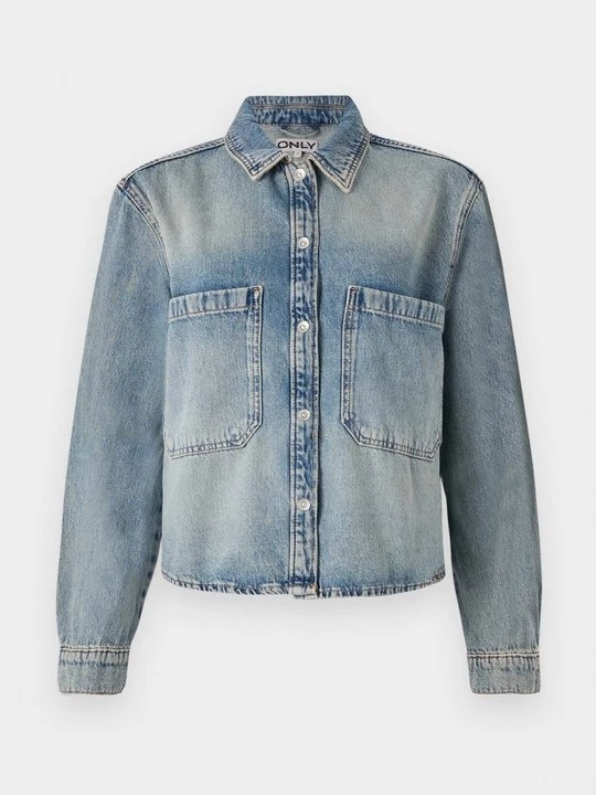 Foto van product Overhemdblouse Only lichtblauw denim