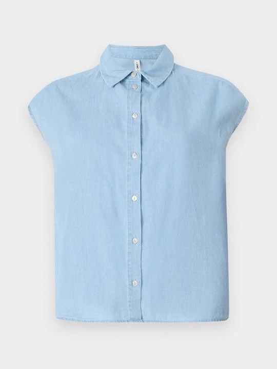 Foto van product Overhemdblouse Only lichtblauw denim