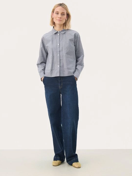 Foto van product Overhemdblouse Part Two donkerblauw
