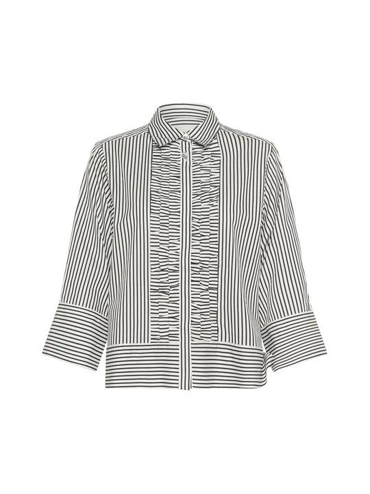 Foto van product Overhemdblouse Part Two gemêleerd zwart