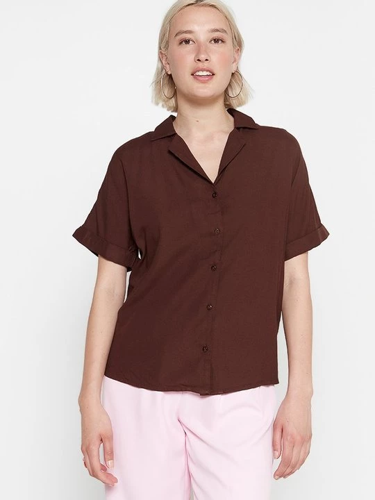 Foto van product Overhemdblouse Pieces bruin