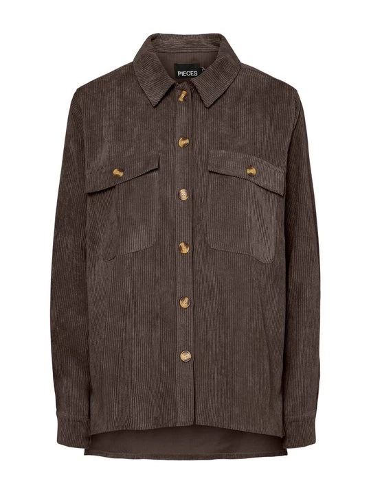 Foto van product Overhemdblouse Pieces donkerbruin