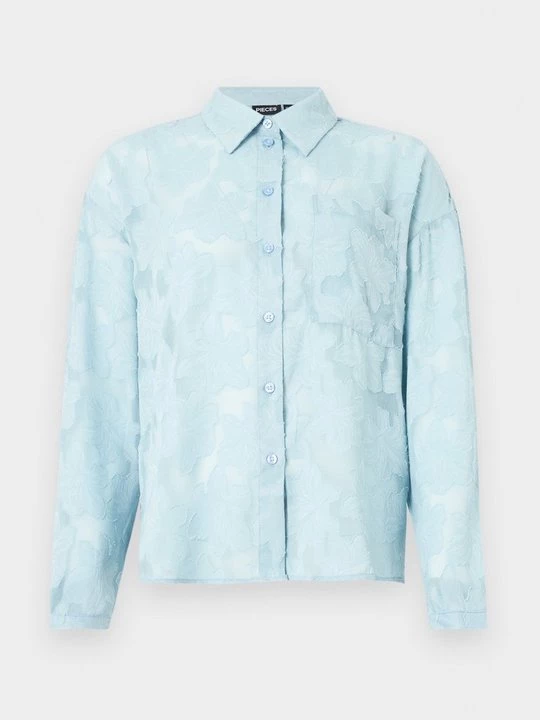 Foto van product Overhemdblouse Pieces lichtblauw