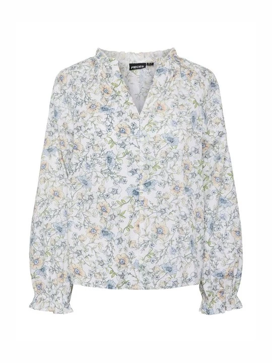 Foto van product Overhemdblouse Pieces wit