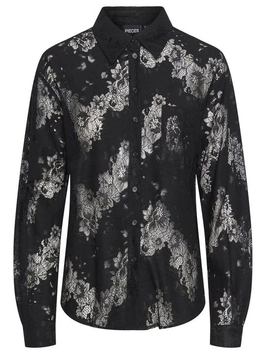 Foto van product Overhemdblouse Pieces zwart