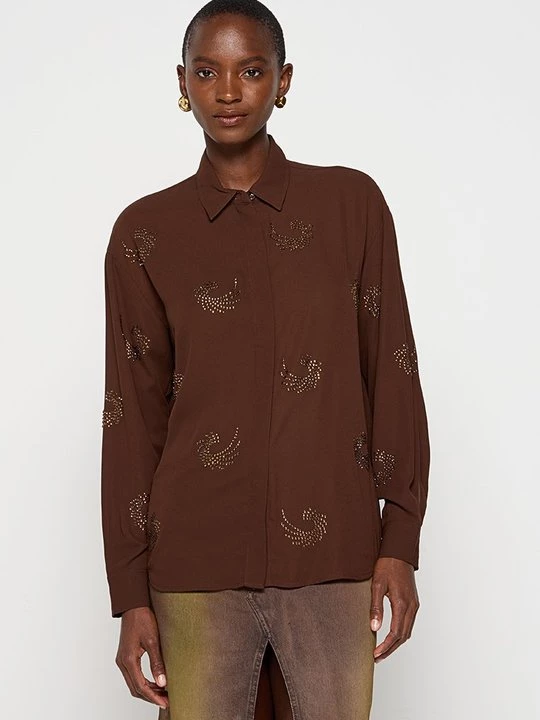 Foto van product Overhemdblouse Pinko bruin