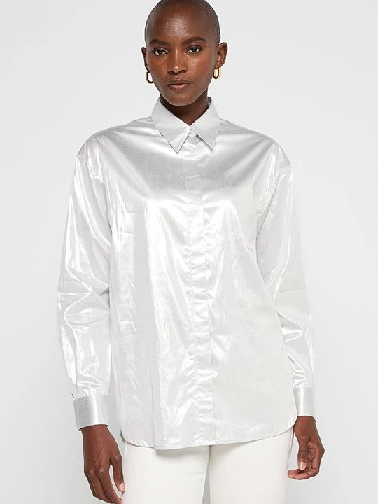 Foto van product Overhemdblouse Pinko zilverkleurig