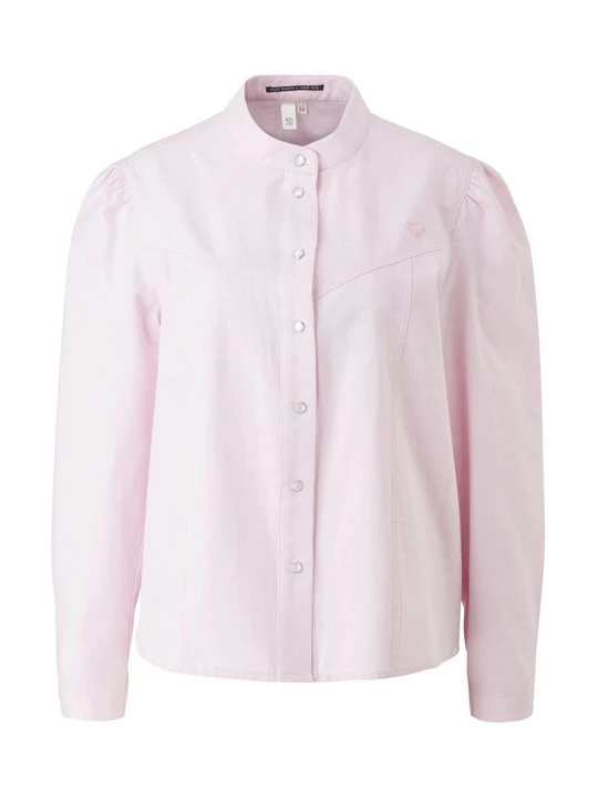 Foto van product Overhemdblouse QS gemêleerd roze