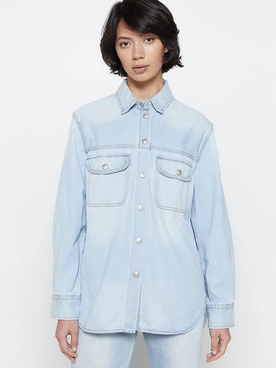 Foto van product Overhemdblouse Replay lichtblauw