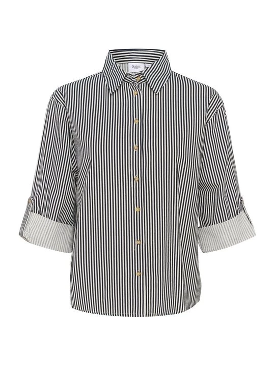Foto van product Overhemdblouse Saint Tropez donkerblauw