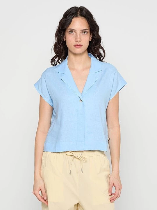 Foto van product Overhemdblouse Scotch & Soda lichtblauw