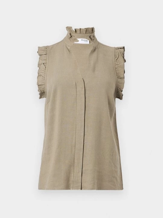 Foto van product Overhemdblouse Selected olijfgroen