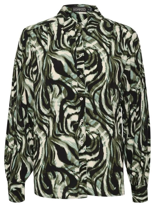 Foto van product Overhemdblouse Soaked in Luxury groen
