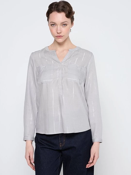 Foto van product Overhemdblouse Tom Tailor grijs