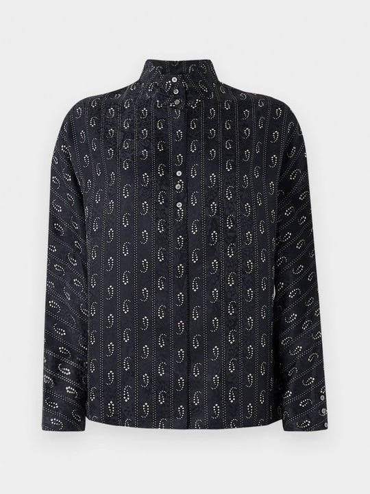 Foto van product Overhemdblouse Tory Burch donkerblauw