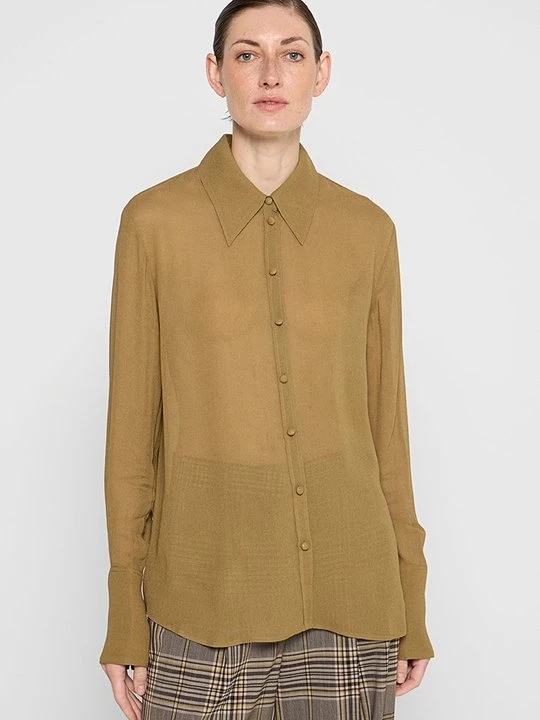 Foto van product Overhemdblouse Tory Burch lichtbruin