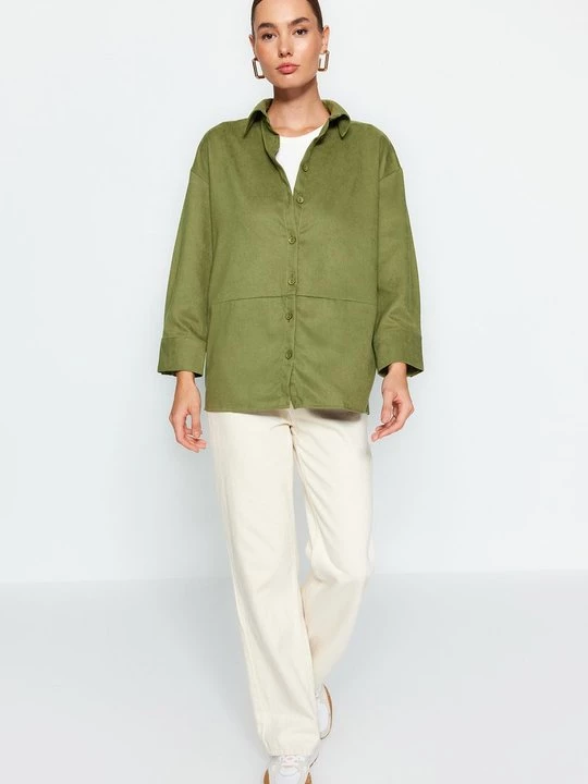 Foto van product Overhemdblouse Trendyol kaki