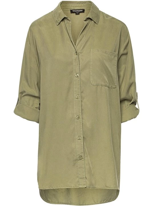 Foto van product Overhemdblouse True Religion olijfgroen