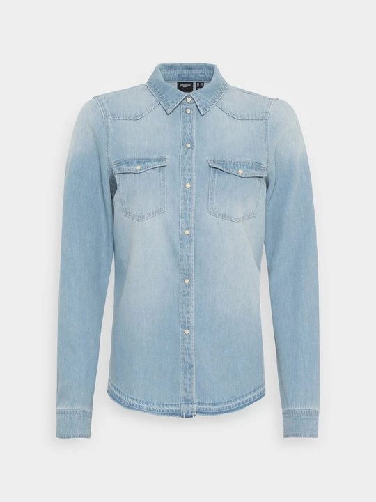 Foto van product Overhemdblouse Vero Moda lichtblauw denim
