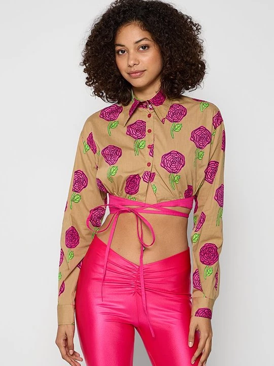 Foto van product Overhemdblouse Versace Jeans Couture tan