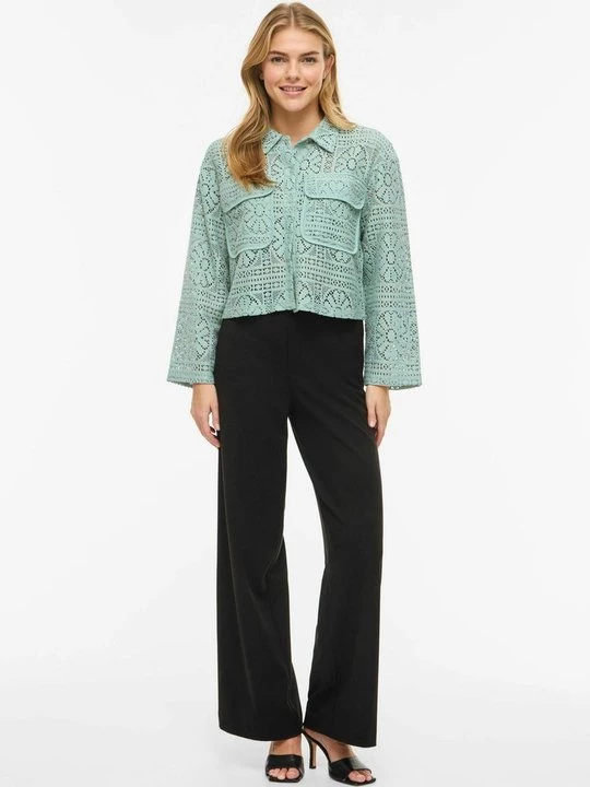 Foto van product Overhemdblouse Vila blauw gemêleerd