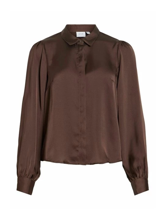 Foto van product Overhemdblouse Vila donkerbruin